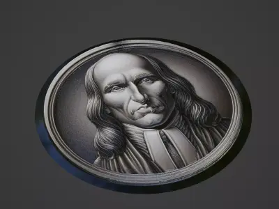 Foucault Medallion 3D print model