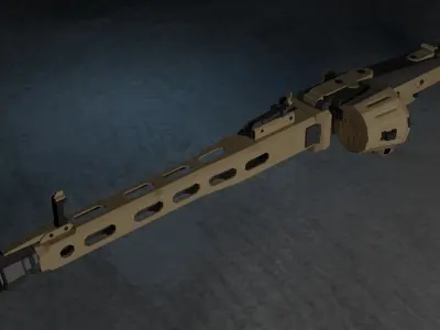Lowpoly Guns rifle Low-poly 3D model
