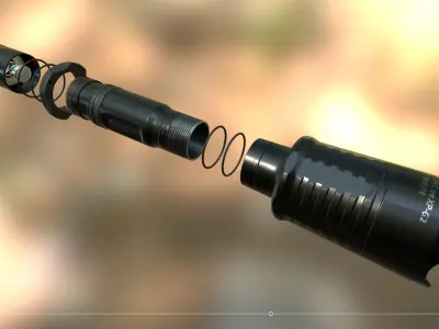 Armytek Predator Pro Low-poly 3D model
