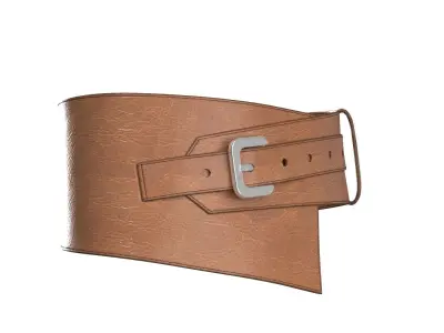 Brown Wide Belt 3D model