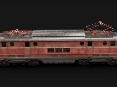 old locomotive train 3D model