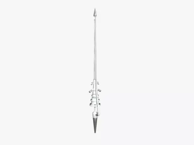 SciFi War Lance A06 Full White - Sci Fi Weapon Design Low-poly 3D model