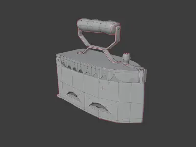 Old rusty iron with charcoal  3D model