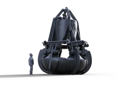 old grapple for ship model or railway 3D print model