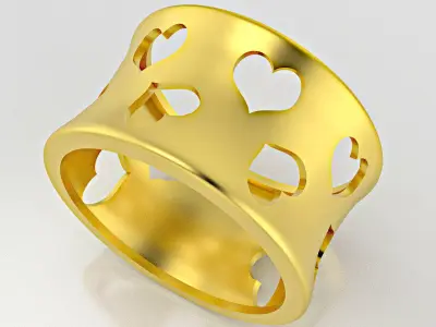 Hearts ring 3D model
