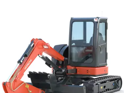 Mini Excavator Hitachi ZX55U 3D model