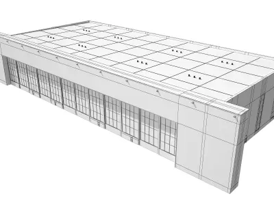 Airport Warehouse Hangar 3D model