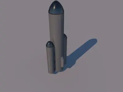 Big Rocket Free low-poly 3D model
