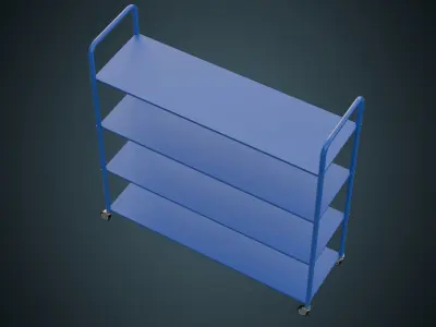 Shelf 1 Basic  Low-poly 3D model