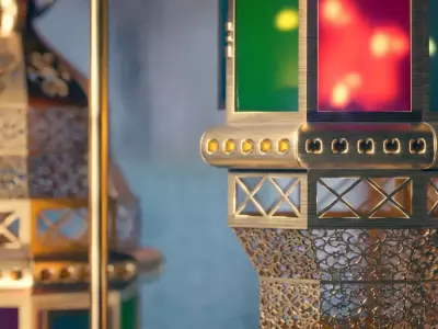 azure floor antique light 01 3D model