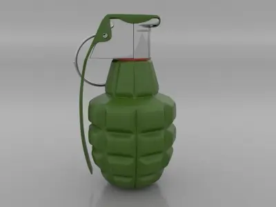 Hand Grenade Mk2 Fragmentation 3D model