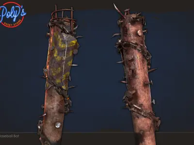 Baseball Bat Low-poly 3D model