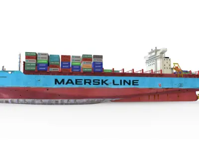 Cargo Ships Collection Low-poly 3D model