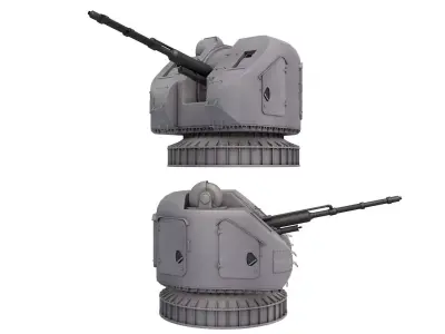 AK 176  Naval Gun 3D model