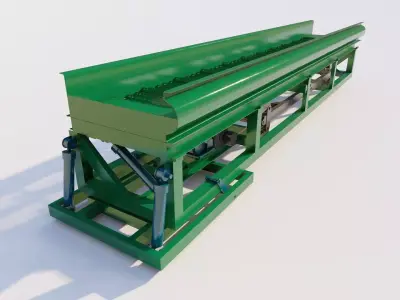 Placer vibrating sluice 3D Model 3D model
