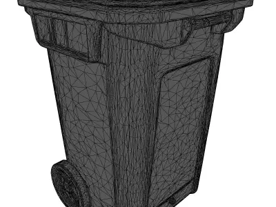 Biohazard Waste Bin Container 3D model