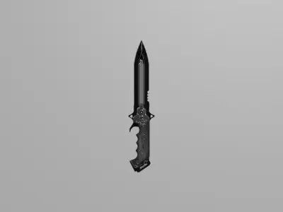 futuristic dagger 3d model 3D model