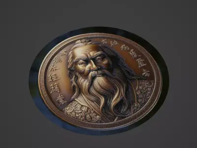 Sun Tzu Medallion 3D print model