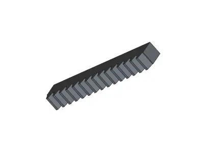 Involute Rack Low-poly 3D model