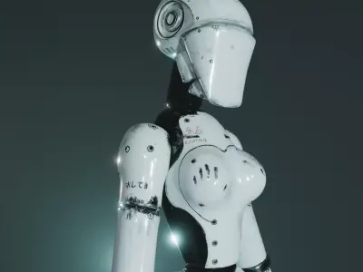 Damaged robot 3D model