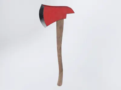 Fire Axe Low-poly 3D model order