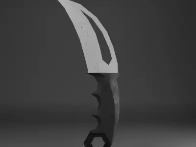 Ultra Low Poly Karambit Knife Low-poly 3D model