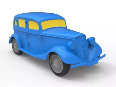 GAZ M1 1936 Classic Car 3D print model