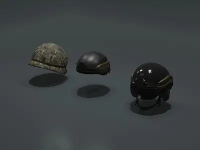 Helmets Pack 3D model