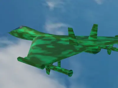 Jet fighter Free low-poly 3D model