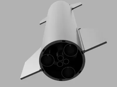 starship rocket launcher 3D print model