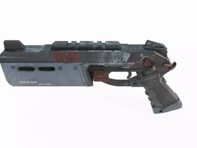 Future sci-fi style laser pistol 3D model