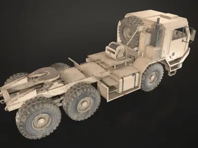 Military Truck V1 - Tractor Low-poly 3D model