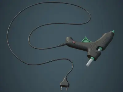 Glue Gun 1B Low-poly 3D model