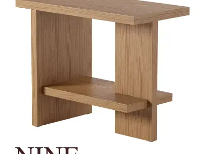 NINE - Tee Side table Low-poly 3D model