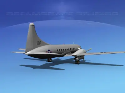 Convair C-131 US Air Force 3D model