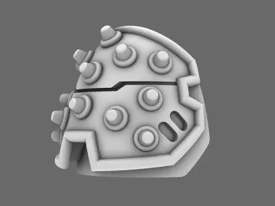 Space Knights V4 Savage Studded Shoulder Pads Type C 3D print model