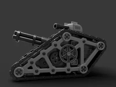 Battle Tank Low-poly 3D model