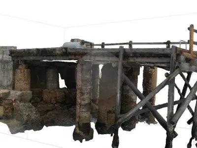 Old wooden Pier 3D model purchase