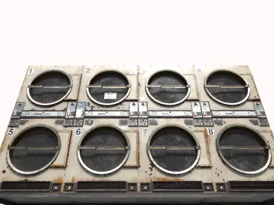 Old Laundromat - Public Laundry 3D model