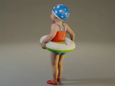 SwwimmingPool Child Female ACC0203002 Low-poly 3D model