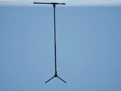High Quality Recording Studio Mic Tripods and Mic Clip 3D model