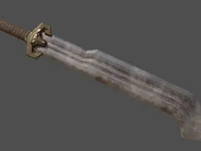 Dwarven Sword Low-poly 3D model purchase