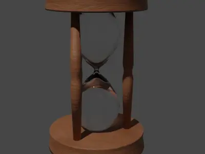 Wooden Hourglass 3D model