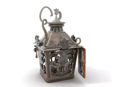 Decorative Vintage Lantern Model Pack Low-poly 3D model