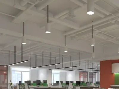 Office interior design 3D model