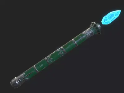 Fantasy Stylish- Wand of Ream Low-poly 3D model