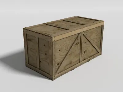 wooden crate Low-poly 3D model by Rosyaev