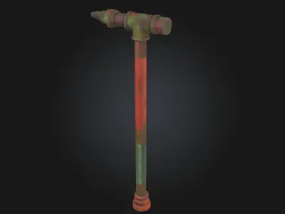 Rusty Pipe Formation Corroded Pipeline Layout for Industrial 3D model