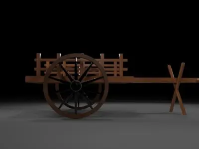 bullock cart    3D model