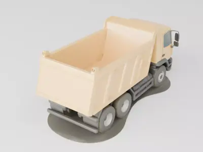 Dump Truck Construction and Material Transport Vehicle 3D model